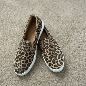 Leopard Print Slip-On Sneakers